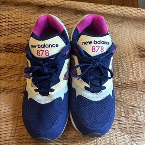 New Balance 878 Navy and Pink Sneakers